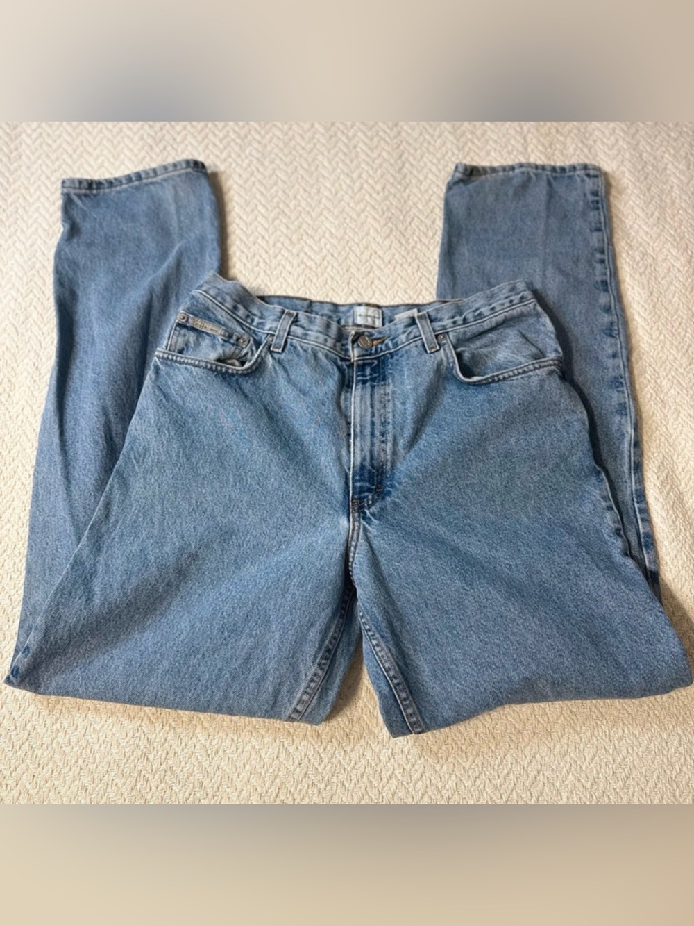 Vintage 90s Calvin Klein Easy Fit Jeans 34x34 Stone Wash